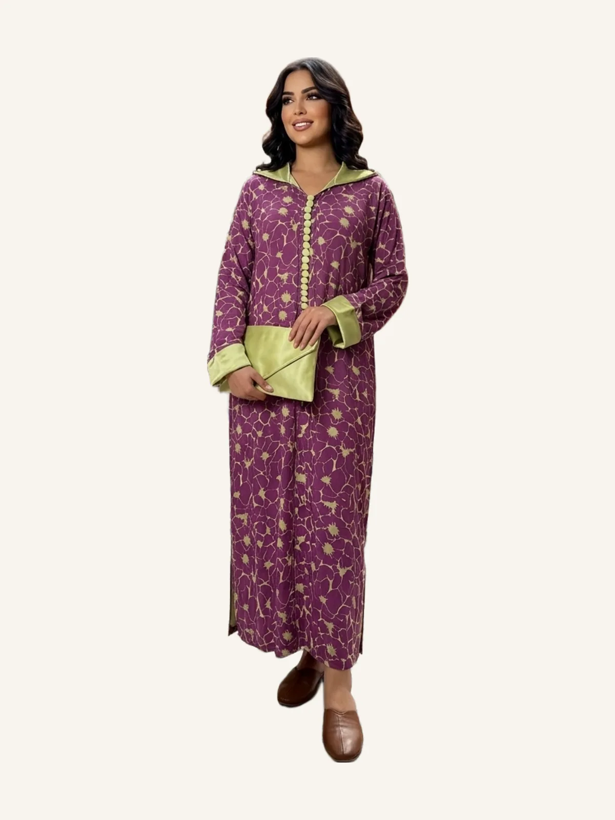 Bicolor Cotton Thread Summer Djellaba